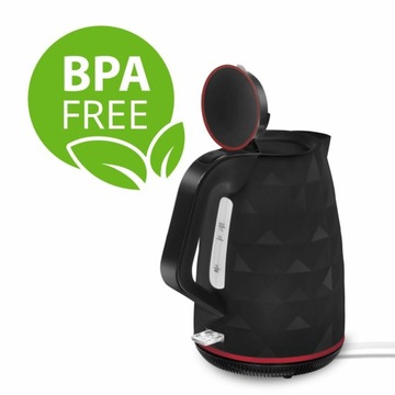 Электрический чайник беспроводной черный 2200Вт BPA FREE 1,7л Manta KTL9230B