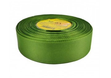 WSTĄŻKA rypsowa taśma świąteczna 2,5cm/25y GREEN