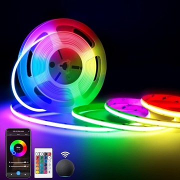 Taśma LED RGB Uaresoo, 768 diod/m, 48W, 24V, 5m
