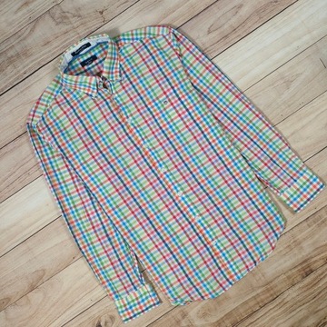 GANT Handloom Madras Koszula w Kratkę Męska Logowana r. XL