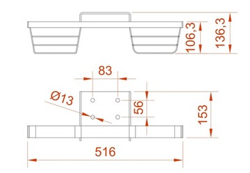 СТУПЕНЬ ДЛЯ БУКСИРОВОЧНОГО КРЮКА с 4 винтами