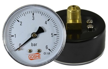 MANOMETR GOSHE 63 mm 6 BAR ciśnieniomierz TYŁ