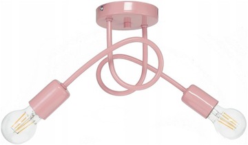 LAMPA DZIECIĘCA RÓŻOWA PASTELOWA SUFITOWA RÓŻ DLA DZIECI PLAFON LOFT LED