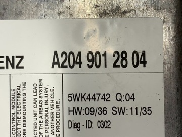 A2049012804 MODUL AIRBAG MERCEDES-BENZ C W204 300 204.054