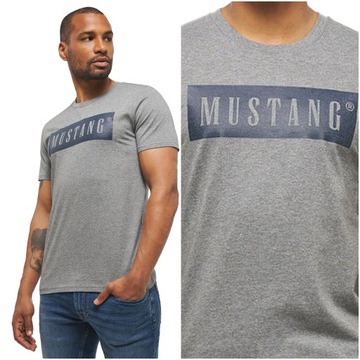 Męska koszulka t-shirt GREY Mustang ALEX C LOGO TEE SZARA
