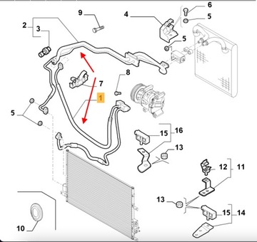 ALFA ROMEO 159 1.9 JTDM KOMPLET PŘÍVODŮ KLIMATIZACE 50506456 I 50506457
