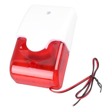 Przewodowy alarm stroboskopowy, migające światło 220 V, sygnał dźwiękowy