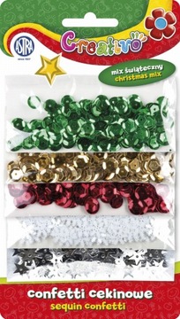 Confetti cekinowe kółka Astra Creativo - mix 5 wzo