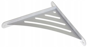 Кронштейн треугольный белый, ажурный уголок, полочный монтаж, 190х200 мм