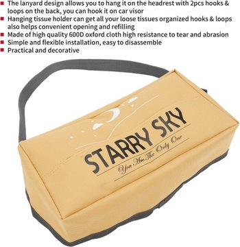 Serwetnik Samochodowy, Torba do Przechowywania Za