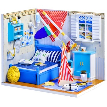LITTLE STORY Składany Drewniany Model Puzzle 3D