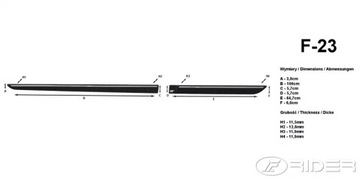 LIŠTA BOČNÍ DVEŘE RIDER F-23