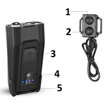 ВЕЛОСИПЕДНАЯ ЛАМПА ПЕРЕДНИЙ ЗАДНИЙ ФОНАР СУМЕРКИ СИГНАЛ