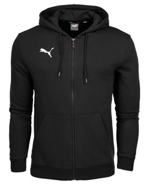 2950a BLUZA MĘSKA PUMA ROZPINANA Z KAPTUREM BAWEŁNIANA CZARNA SPORTOWA S