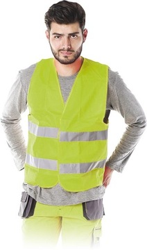 KAMIZELKA ODBLASKOWA ostrzegawcza r.4XL
