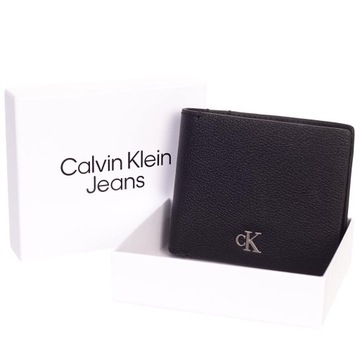 CALVIN KLEIN BEZPIECZNY PORTFEL MĘSKI MONO HRDW RFID BIFOLD W/COIN CZARNY