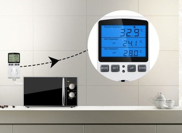 ТЕРМОСТАТ-РЕГУЛЯТОР ТЕМПЕРАТУРЫ - РОЗЕТКА ПИТАНИЯ