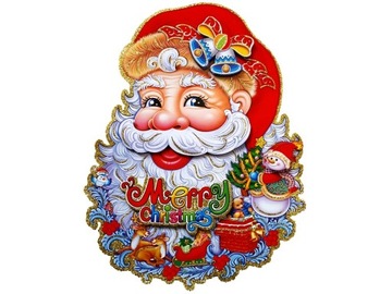 ДЕКОРА ДЛЯ ОКОН САНТА ДВУХСТОРОННЯЯ, XXL, 5 шт.