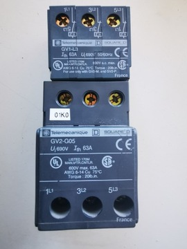 Blok zasilający GV2-G05 63A + GV1-L3 63A