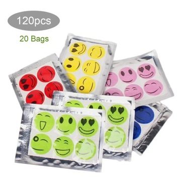 120Pcs Dzieci Mosquito Patch Czyste naklejki oleju eterycznego roślinnego