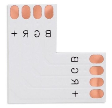 Łącznik L PCB Kątowy do Taśm LED RGB
