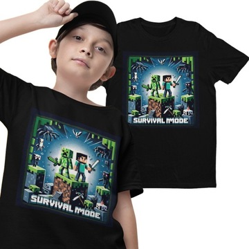 MINECRAFT KOSZULKA DZIECIĘCA DLA GRACZA NA URODZINY PREZENT FORTNINE R.128