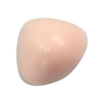 Silikonowa proteza piersi po mastektomii pooperacyjnej 300g 16x14x5,2cm blady róż