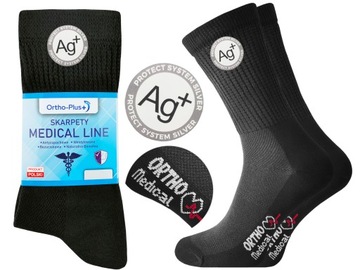 1 para PL skarpety BEZUCISKOWE Medical BAWEŁNA AG+