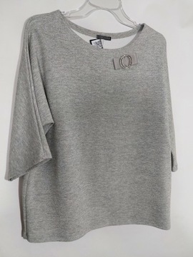 Топ блузка Agii....блестящее серебро, трикотаж, размер 44