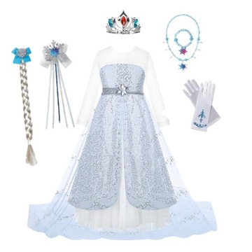 НАРЯД ЭЛЬЗА ПЛАТЬЕ КОМПЛЕКТ ЭЛЬЗА 116/122