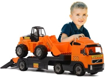 Auto Odtahový vůz Nákladní automobil Tir Autopřepravník Bagr Nakladač Polesie 90 cm XXL