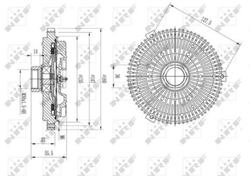 NRF 49593 SPOJKA VENTILÁTOR CHLAZENÍ