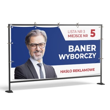 Baner reklamowy wyborczy wybory 2024 druk banerów banery 2x1 m