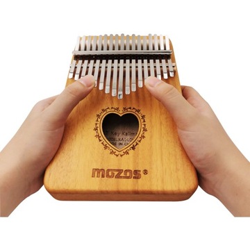 KALIMBA MOZOS KAL-LOVE HEART АФРИКАНСКИЙ ИНСТРУМЕНТ ИЗ ТВЕРДОГО КРАСНОГО ГОНИ + АКСЕССУАРЫ