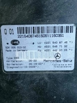 MERCEDES S W221 05-13R - MODUL BSG A2215408745