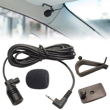 MIKROFON SAMOCHODOWY DO RADIA/GPS/DVD Z KLIPSEM TAŚMA KABEL 3 m JACK 3,5 mm