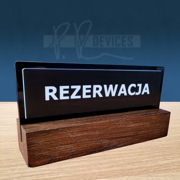 Identyfikator na biurko, drewniany - Grawer