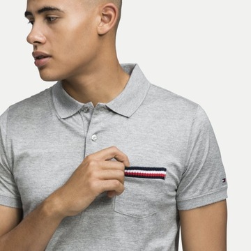 TOMMY HILFIGER KOSZULKA POLO TIPPED POCKE SLIM XXL