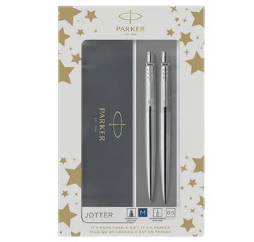 Parker Jotter Duo zestaw prezentowy długopis i ołówek stal CT