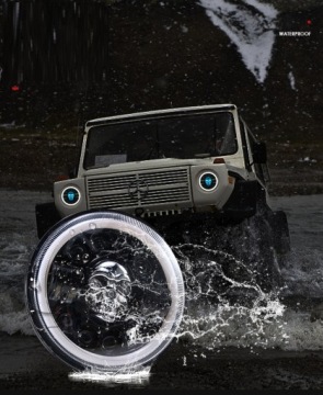 ФАРА ГАЛОГЕННАЯ ЛАМПА 7 ДЮЙМОВ МОТОЦИКЛА СВЕТОДИОДНАЯ ВСТАВКА