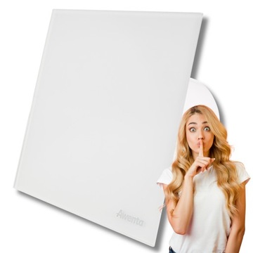 Wentylator łazienkowy Silent Ø 100 mm 26 db CZUJNIK WILGOCI + TIMER BIAŁY