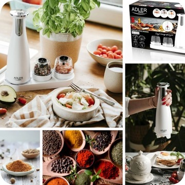 3 Мельницы для соли и перца для специй, перезаряжаемая USB-регулировка помола