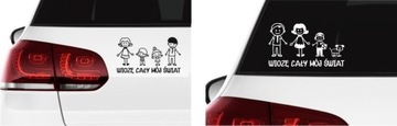 Автомобильная наклейка ДЕТСКАЯ СЕМЬЯ Заказать * УЗОРЫ * ЦВЕТА