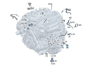 ORIG. ZÁCPA  ČIDLA TLAKU OLEJE MERCEDES OM651