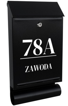 Skrzynka na listy A-4 TUBA z Napisem - nadruk UV