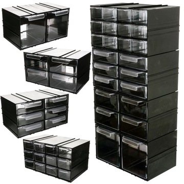 ORGANIZERY NA ŚRUBKI SZAFKA 24 szuf. ZESTAW KONGER