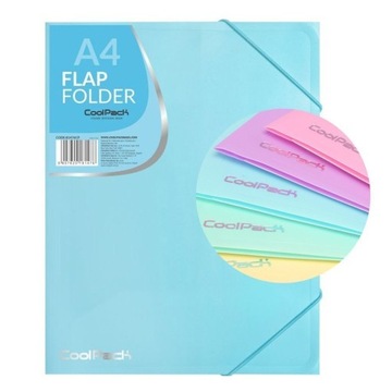 ПИЛКА COOLPACK PASTEL С ЛАСТИКОМ, А4, СИНЯЯ