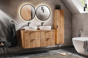 ADEL ДУБ 82-40 Шкаф для ванной комнаты с раковиной VEDEA 40 см