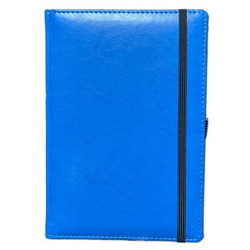 Elegancki notes A5 w linie z gumką i gumką na długopis NIEBIESKE NIEBO