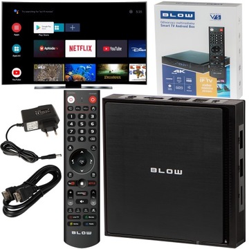 SMART BOX TV ODTWARZACZ MULTIMEDIALNY 4K ANDROID 11 WIFI PILOT CHROMECAST